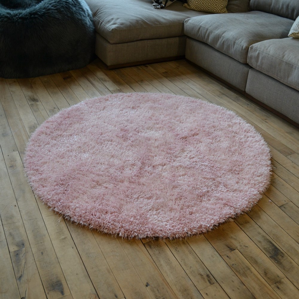 Chicago Shaggy Rugs in Rose Pink